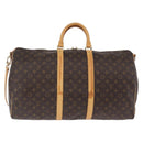 LOUIS VUITTON Monogram Keepall Bandouliere 55 Boston Bag M41414 LV Auth ka6148-2