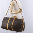 LOUIS VUITTON Monogram Keepall Bandouliere 55 Boston Bag M41414 LV Auth ka6148-33