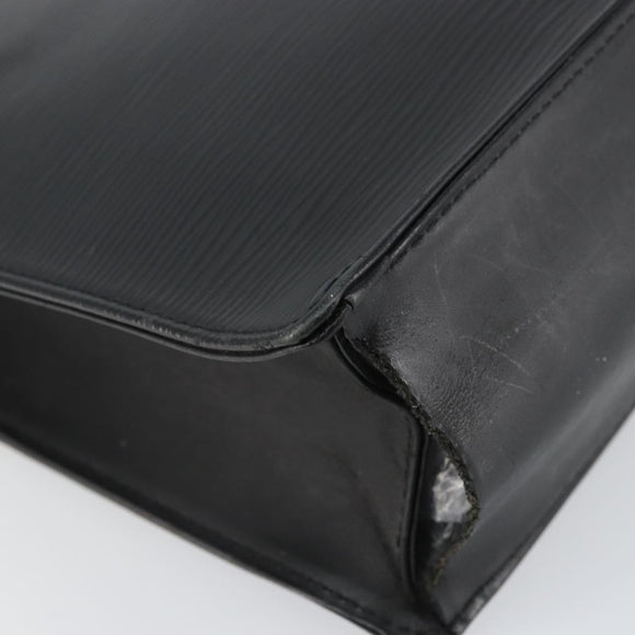 LOUIS VUITTON Epi Sac Plat PM Hand Bag Black M58658 LV Auth ka615