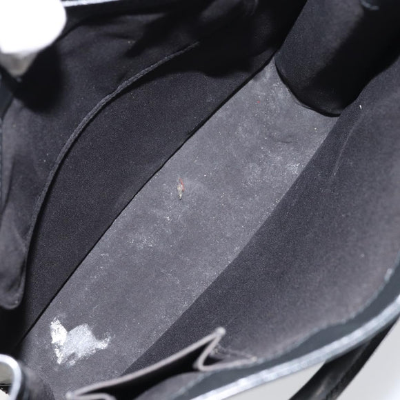 LOUIS VUITTON Epi Sac Plat PM Hand Bag Black M58658 LV Auth ka615