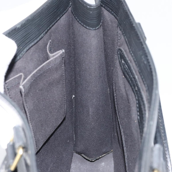 LOUIS VUITTON Epi Sac Plat PM Hand Bag Black M58658 LV Auth ka615