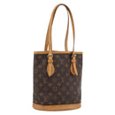 LOUIS VUITTON Monogram Bucket PM Shoulder Bag M42238 LV Auth ka6150-1