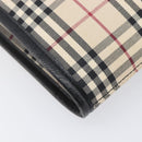 BURBERRY Nova Check Shoulder Bag Canvas Beige Silver Auth ka6151-13