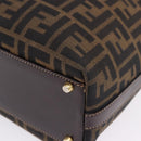 FENDI Zucca Canvas Hand Bag Brown Gold Tone Auth ka6152-23