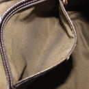 FENDI Zucca Canvas Hand Bag Brown Gold Tone Auth ka6152-30