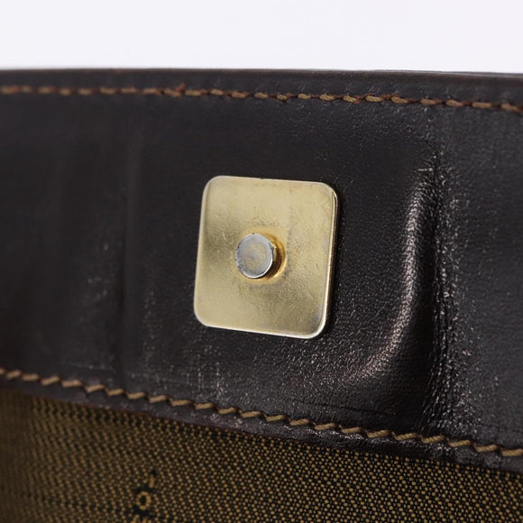 FENDI Zucca Canvas Hand Bag Brown Gold Tone Auth ka6152