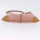 GUCCI Jackie Bamboo Hand Bag Suede Pink Gold Tone 001 4060 Auth ka6156-10