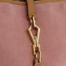 GUCCI Jackie Bamboo Hand Bag Suede Pink Gold Tone 001 4060 Auth ka6156-15