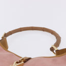 GUCCI Jackie Bamboo Hand Bag Suede Pink Gold Tone 001 4060 Auth ka6156-9