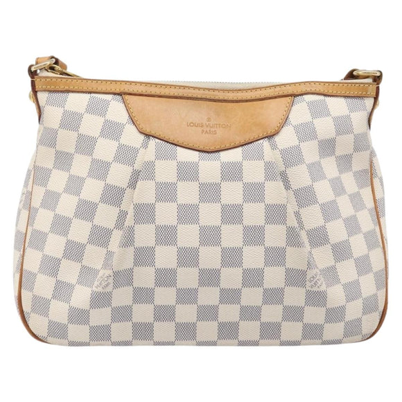 LOUIS VUITTON Damier Azur Siracusa PM Shoulder Bag N41113 LV Auth ka6159A