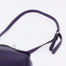 PRADA Hand Bag Leather Purple Silver Auth ka6163-18