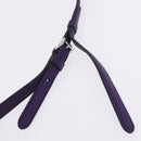 PRADA Hand Bag Leather Purple Silver Auth ka6163-10