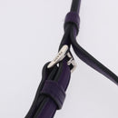 PRADA Hand Bag Leather Purple Silver Auth ka6163-19