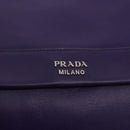 PRADA Hand Bag Leather Purple Silver Auth ka6163-27