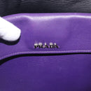 PRADA Hand Bag Leather Purple Silver Auth ka6163-29