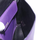 PRADA Hand Bag Leather Purple Silver Auth ka6163-30