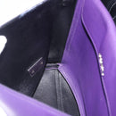 PRADA Hand Bag Leather Purple Silver Auth ka6163-31