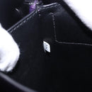 PRADA Hand Bag Leather Purple Silver Auth ka6163-12
