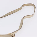 SAINT LAURENT Shoulder Bag Canvas Beige Gold Tone Auth ka6165-14