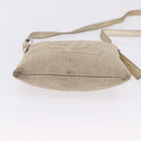 SAINT LAURENT Shoulder Bag Canvas Beige Gold Tone Auth ka6165-7