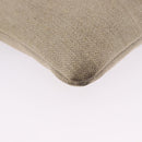 SAINT LAURENT Shoulder Bag Canvas Beige Gold Tone Auth ka6165-10