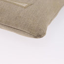 SAINT LAURENT Shoulder Bag Canvas Beige Gold Tone Auth ka6165-15