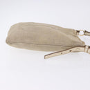SAINT LAURENT Shoulder Bag Canvas Beige Gold Tone Auth ka6165-5
