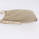 SAINT LAURENT Shoulder Bag Canvas Beige Gold Tone Auth ka6165-6