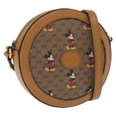 GUCCI x Disney MicroGG Mickey Shoulder Bag PVC Beige Gold 603938 Auth ka6167-1