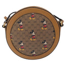 GUCCI x Disney MicroGG Mickey Shoulder Bag PVC Beige Gold 603938 Auth ka6167-2