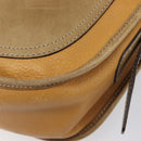 LOEWE Shoulder Bag Leather Beige Gold Tone Auth ka6169-14