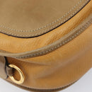 LOEWE Shoulder Bag Leather Beige Gold Tone Auth ka6169-15