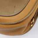 LOEWE Shoulder Bag Leather Beige Gold Tone Auth ka6169-16