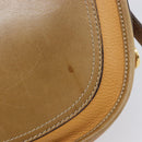 LOEWE Shoulder Bag Leather Beige Gold Tone Auth ka6169-10