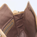 LOEWE Shoulder Bag Leather Beige Gold Tone Auth ka6169-22