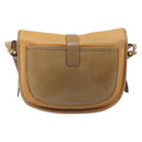 LOEWE Shoulder Bag Leather Beige Gold Tone Auth ka6169-2