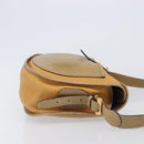 LOEWE Shoulder Bag Leather Beige Gold Tone Auth ka6169-3