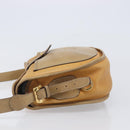 LOEWE Shoulder Bag Leather Beige Gold Tone Auth ka6169-4