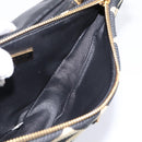 PRADA Triangle Hand Bag Canvas Leather 2way Beige Black 1BC176 Auth ka6170M-28