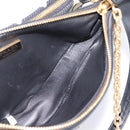 PRADA Triangle Hand Bag Canvas Leather 2way Beige Black 1BC176 Auth ka6170M-33