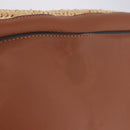 LOEWE Puzzle Bag Hand Bag Raffia Leather 2way Beige Silver Auth ka6171M-6