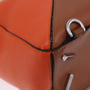 LOEWE Puzzle Bag Hand Bag Raffia Leather 2way Beige Silver Auth ka6171M-19