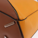 LOEWE Puzzle Bag Hand Bag Raffia Leather 2way Beige Silver Auth ka6171M-20