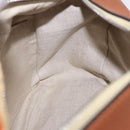 LOEWE Puzzle Bag Hand Bag Raffia Leather 2way Beige Silver Auth ka6171M-25