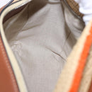 LOEWE Puzzle Bag Hand Bag Raffia Leather 2way Beige Silver Auth ka6171M-26