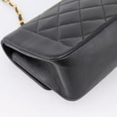 CHANEL Diana Chain Shoulder Bag Lamb Skin Black Gold Tone CC Auth ka6172SAV-13