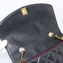 CHANEL Diana Chain Shoulder Bag Lamb Skin Black Gold Tone CC Auth ka6172SAV-14
