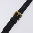 Miu Miu Shoulder Bag Leather Black Gold Tone Auth ka6173M-15