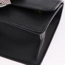 Miu Miu Shoulder Bag Leather Black Gold Tone Auth ka6173M-19