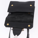 Miu Miu Shoulder Bag Leather Black Gold Tone Auth ka6173M-25